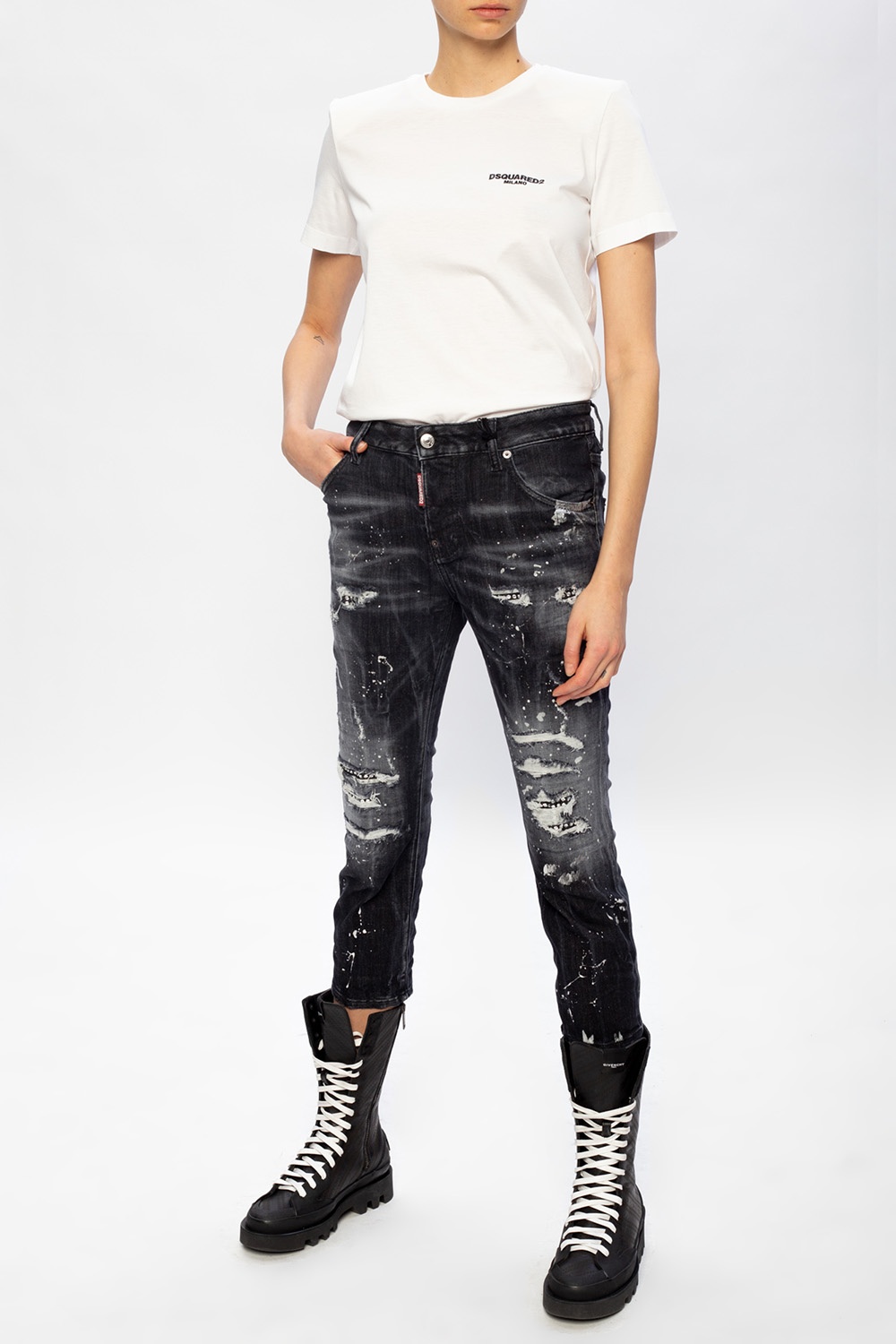 Dsquared2 'Cool Girl Cropped Jean' raw-cut jeans | Women's